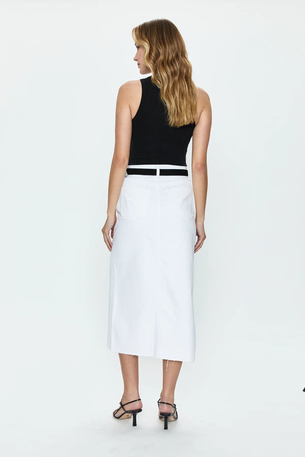 Alice Denim Skirt in White