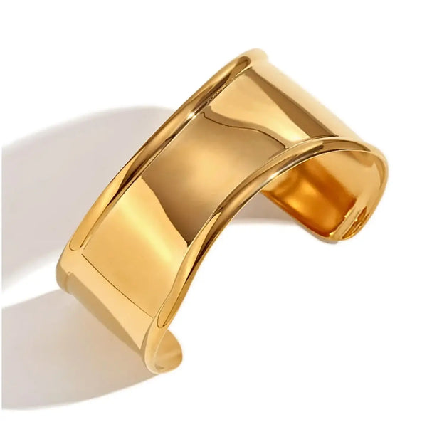 Abstract Gold Statement Cuff