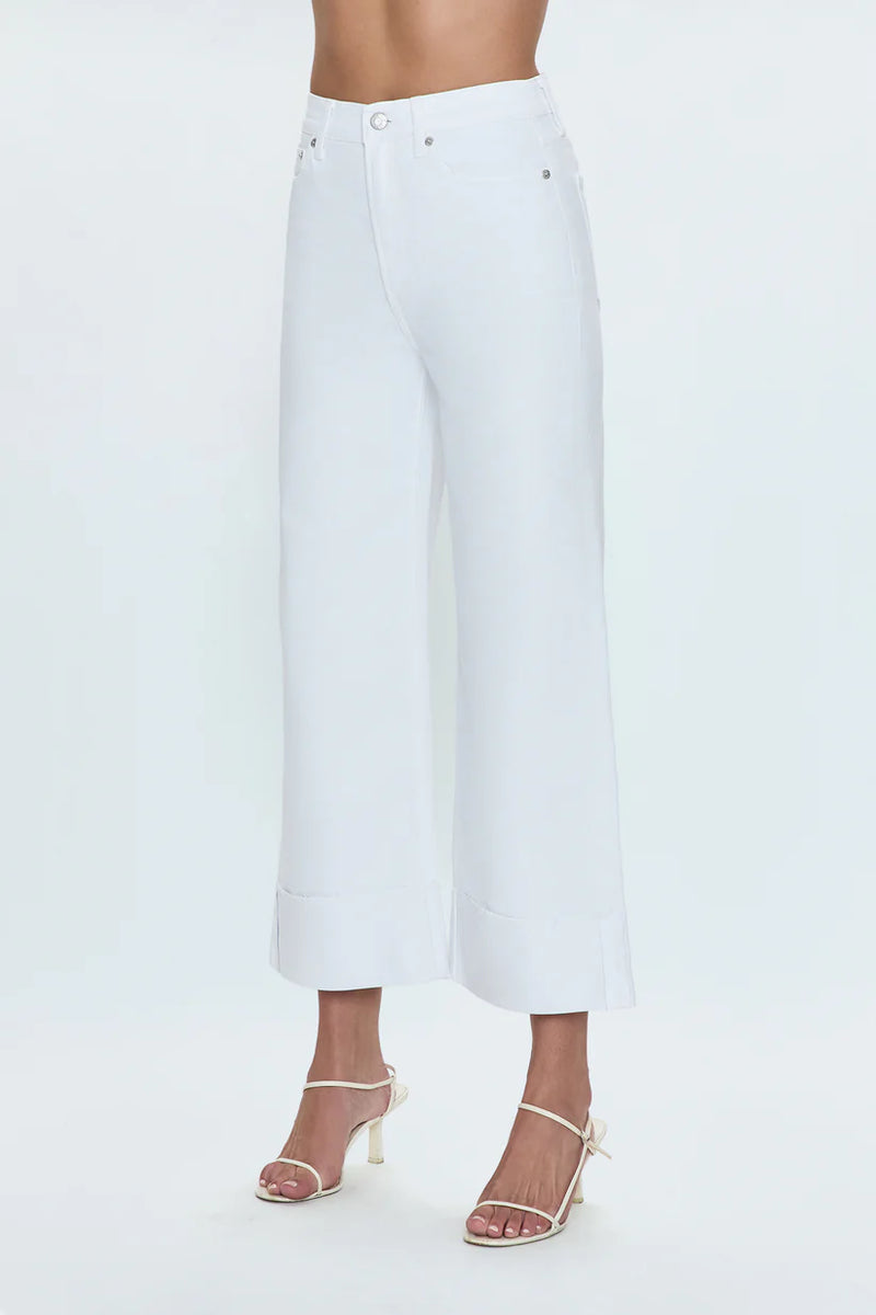 Lana Crop Cuff High Rise Ultra Wide Leg