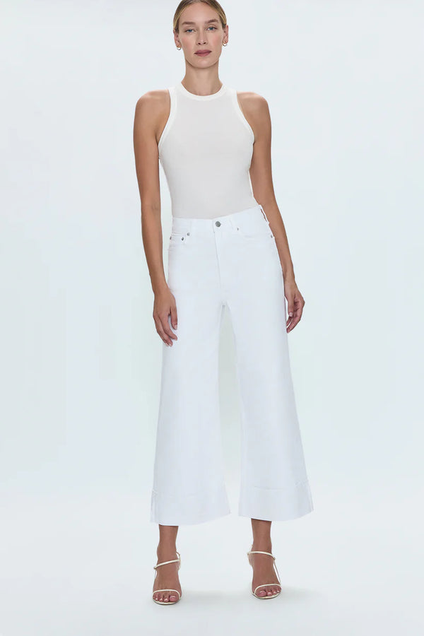 Lana Crop Cuff High Rise Ultra Wide Leg