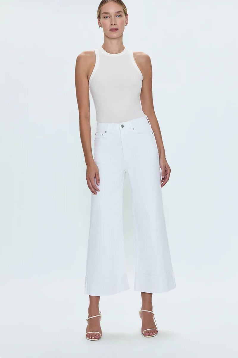 Lana Crop Cuff High Rise Ultra Wide Leg