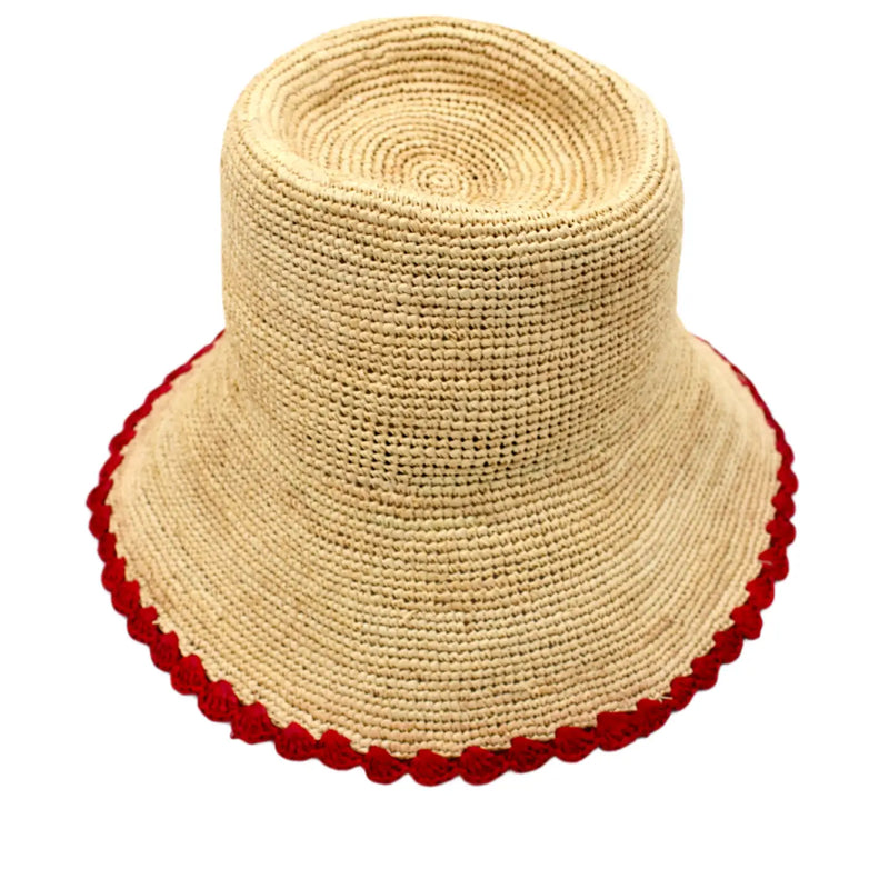Bucket Hat with Lace Weave Edge