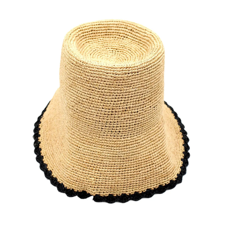 Bucket Hat with Lace Weave Edge