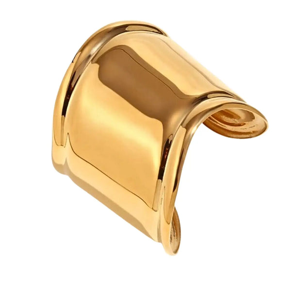 Abstract Gold Statement Cuff