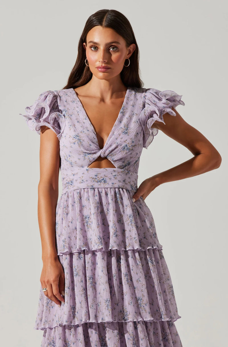 Emporia  Dress in Lavender and Blue