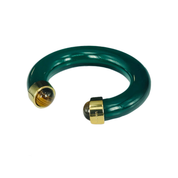 Emerald Green Tiger Eye Bangle
