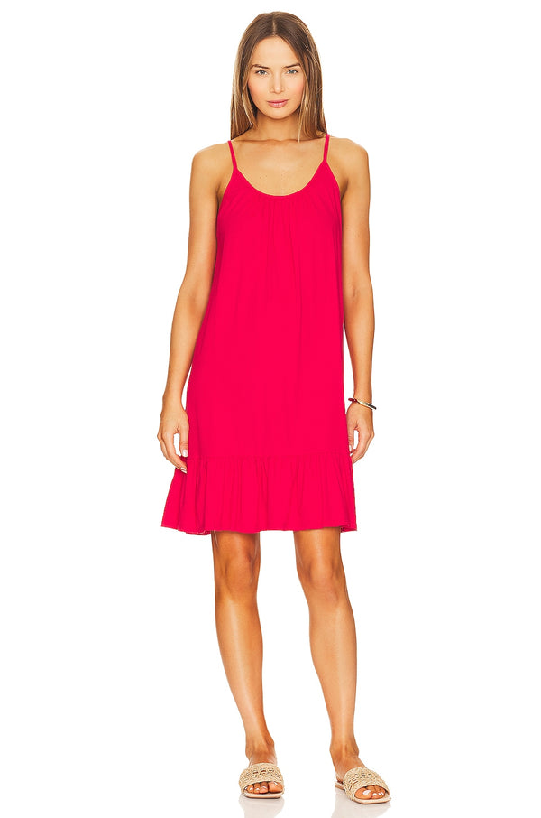 Cami Tiered Dress in Rebel Red