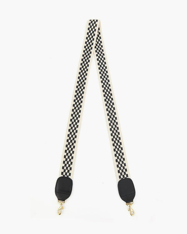 Crossbody Strap in Checkered Black