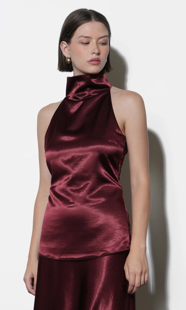 Addison Crowl Funnel Neck Halter Top