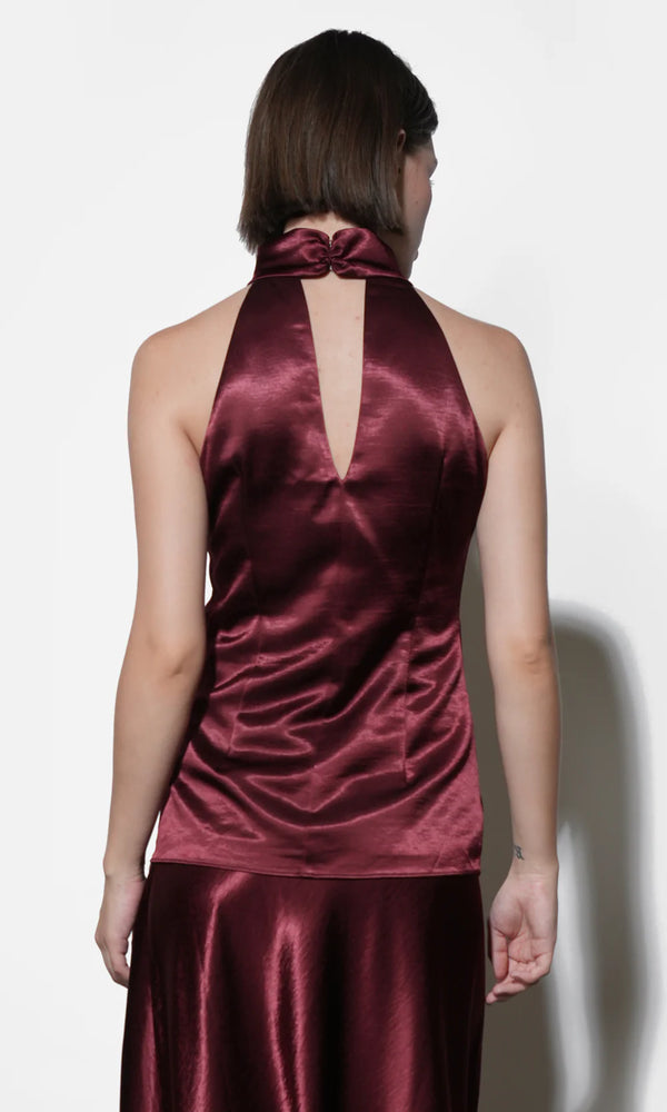 Addison Crowl Funnel Neck Halter Top
