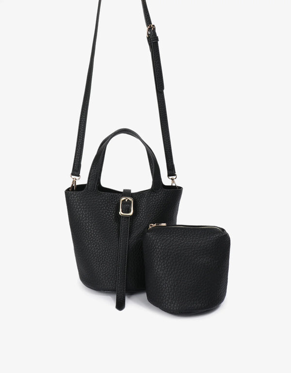 Joya Bucket Bag in Mini Black