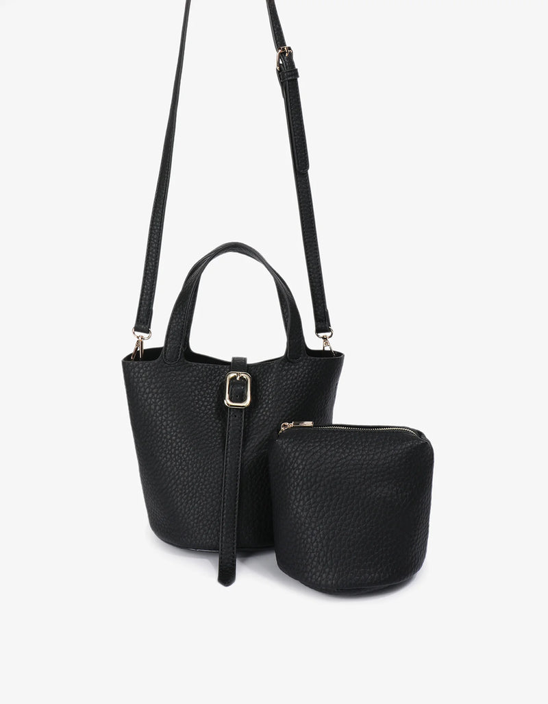 Joya Bucket Bag in Mini Black