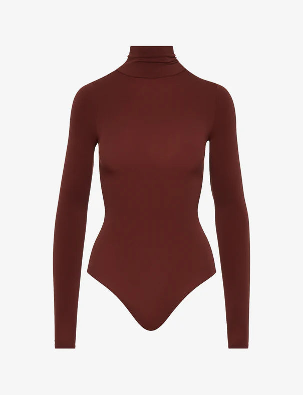 Turtleneck Bodysuit in Copper