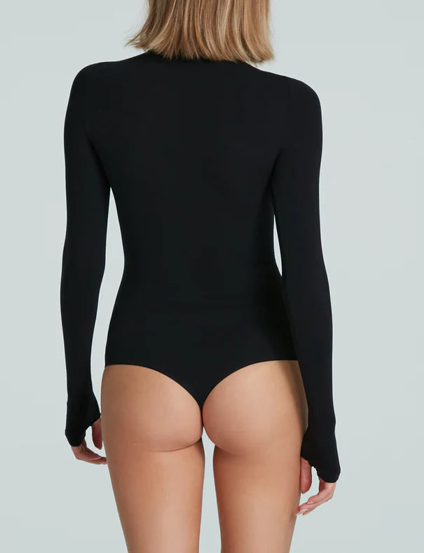 Turtleneck Bodysuit in Black