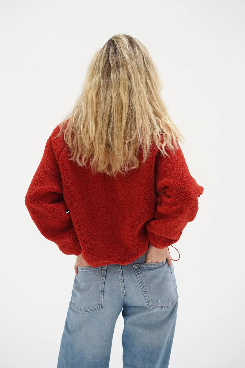 Bristol Sherpa Half Zip in Cayenne