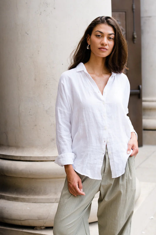 The Closet Hero Button Down in Linen - Style Collectif