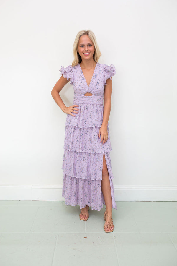 Emporia  Dress in Lavender and Blue
