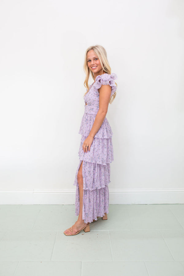 Emporia  Dress in Lavender and Blue