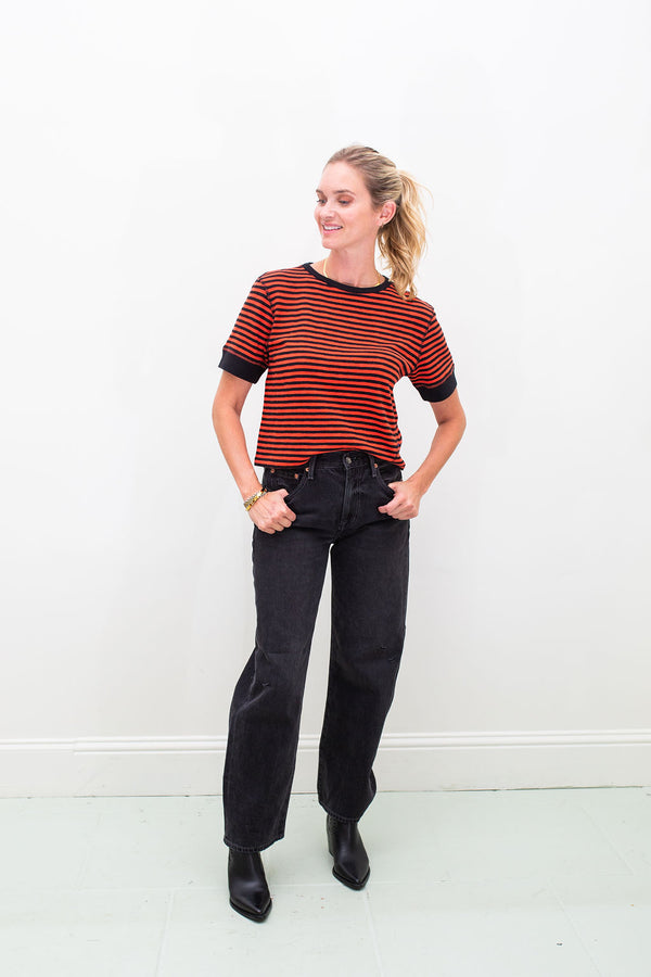 Le Bateau Tee in Black Poppy