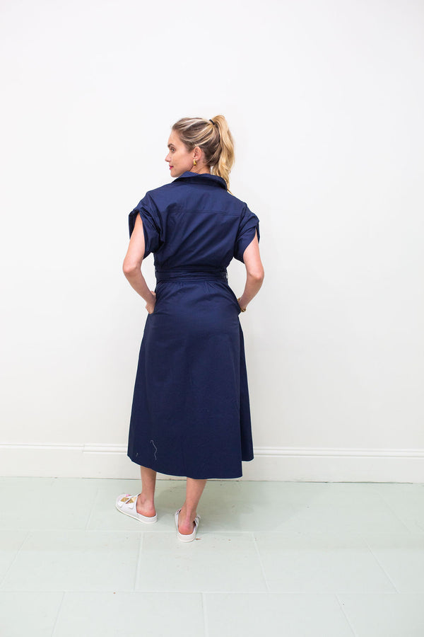 Cotton Poplin Midi Shirt Dress