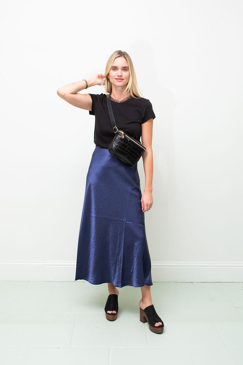 Long Satin Skirt