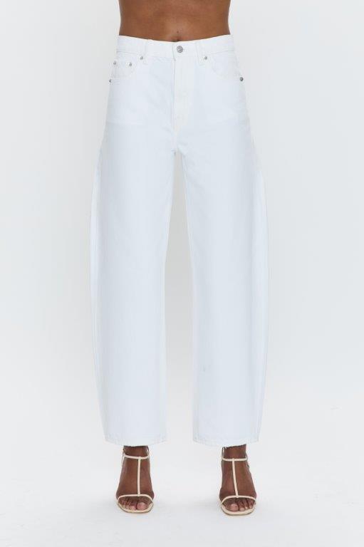Wes High Rise Barrel in Vivid White