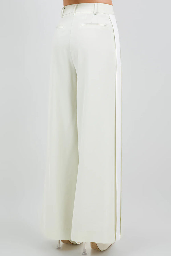 Lime Pants With Contrast Side Panel