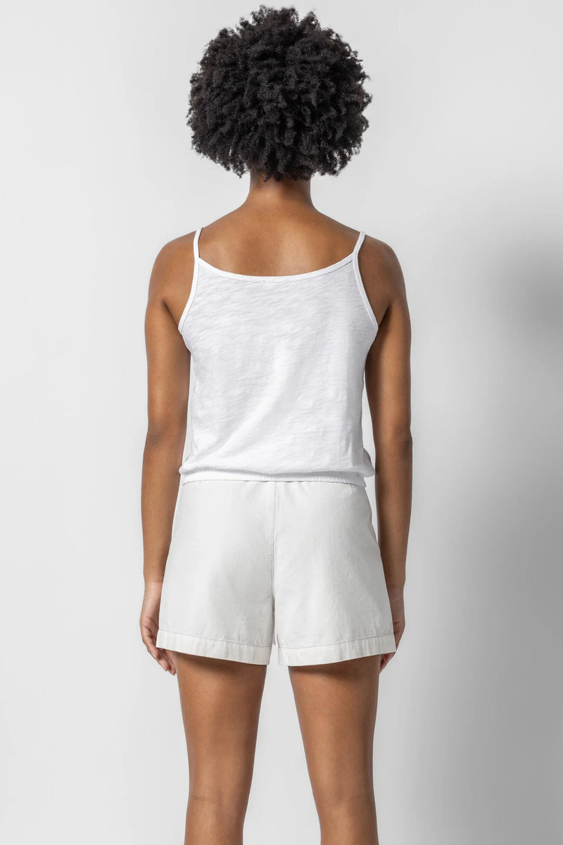 Elastic Hem Camisole in White