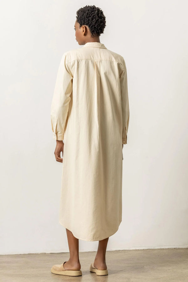 Maxi Shirt Dress: Alabaster