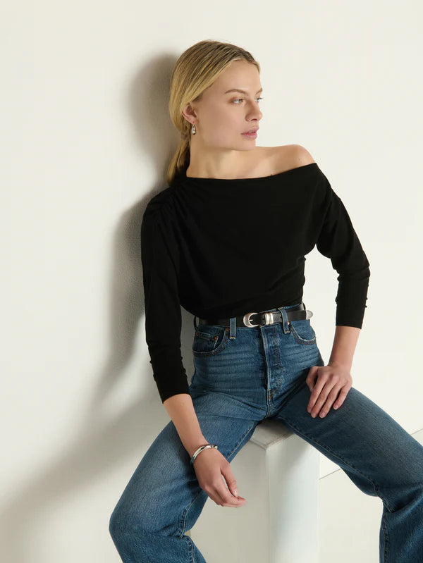 Pietra Off Shoulder Top in Black