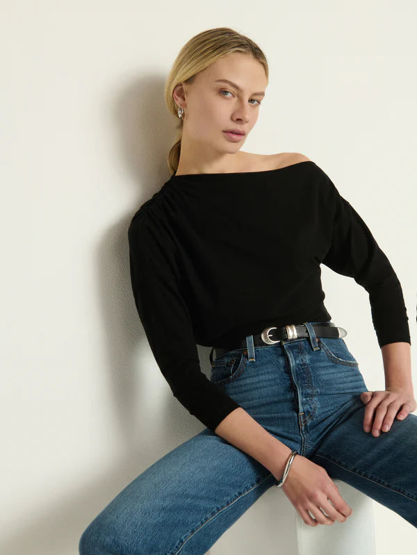 Pietra Off Shoulder Top in Black