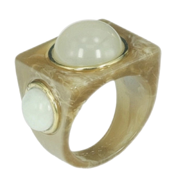Moonstone Granite Resin Ring