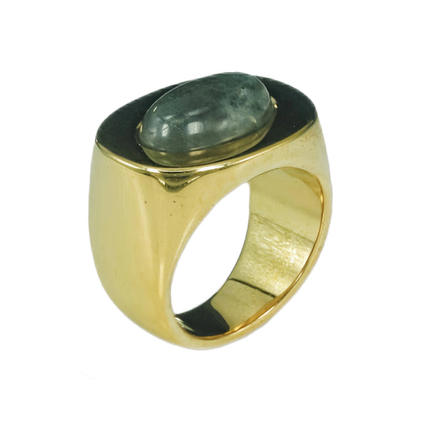 Gold Labradorite Ring