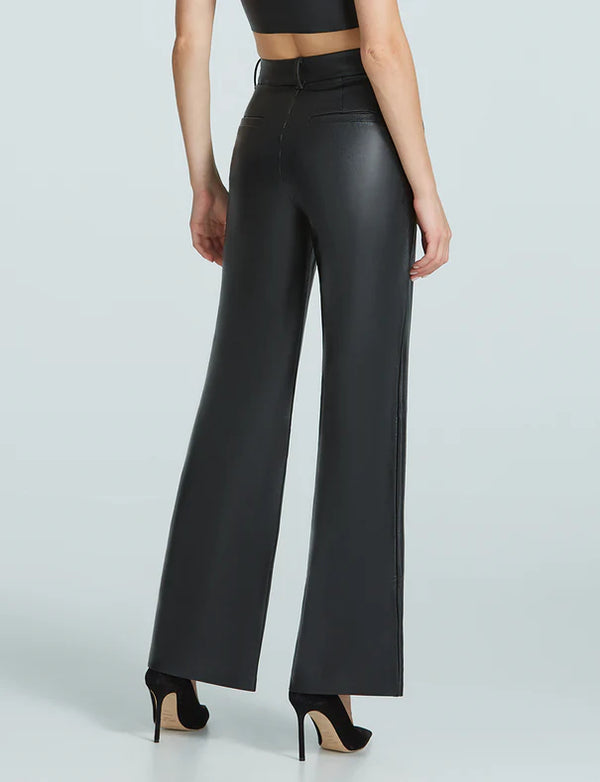 Faux Leather Wide Leg Trouser