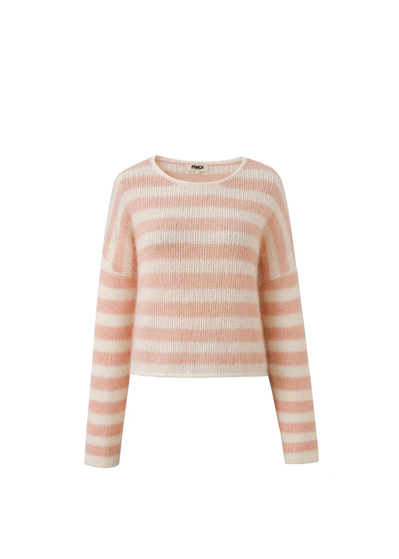 Women's Sweater in Blanc and Rose