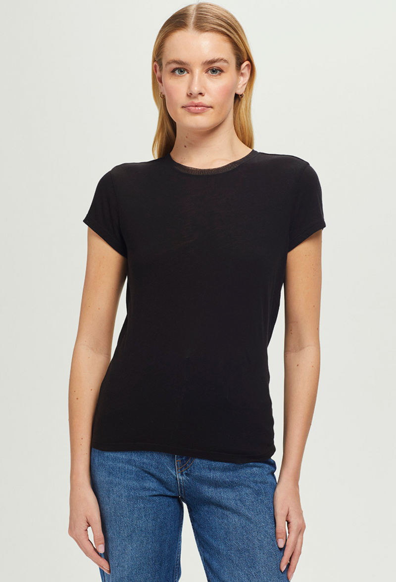 MESH TRIM ORGANIC CREW