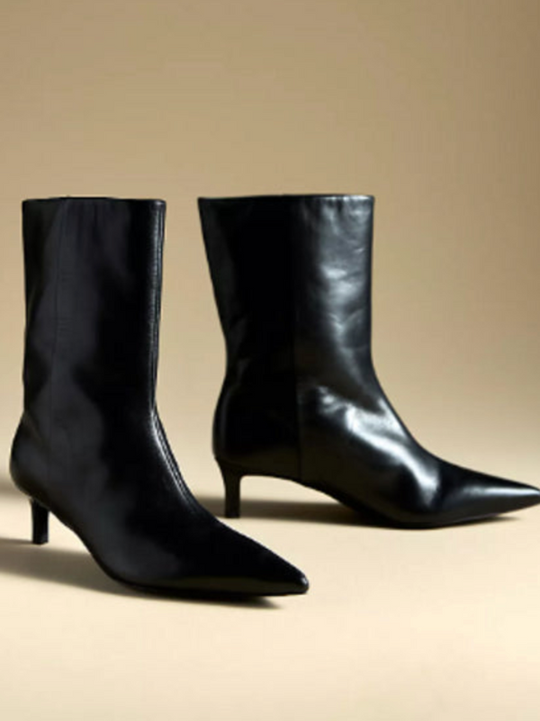 Game Changer Bootie in Black Leather