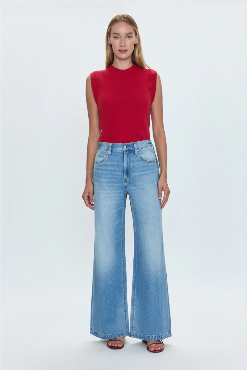 Jadyn Low Slung Palazzo Jean - Major