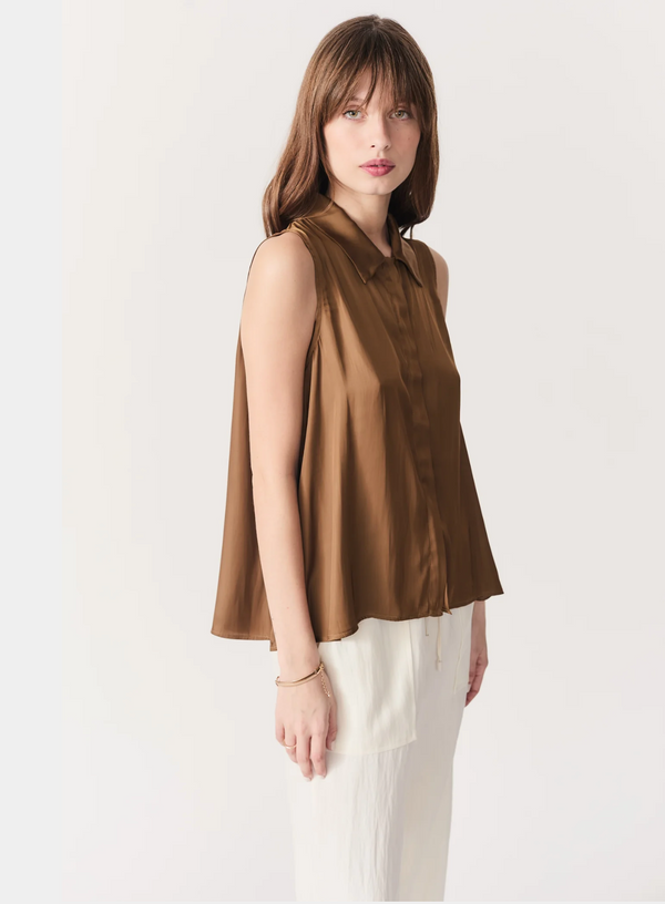 Collared Satin Shirt