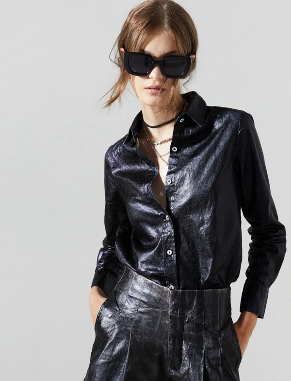 San Marino Metallic Linen Shirt