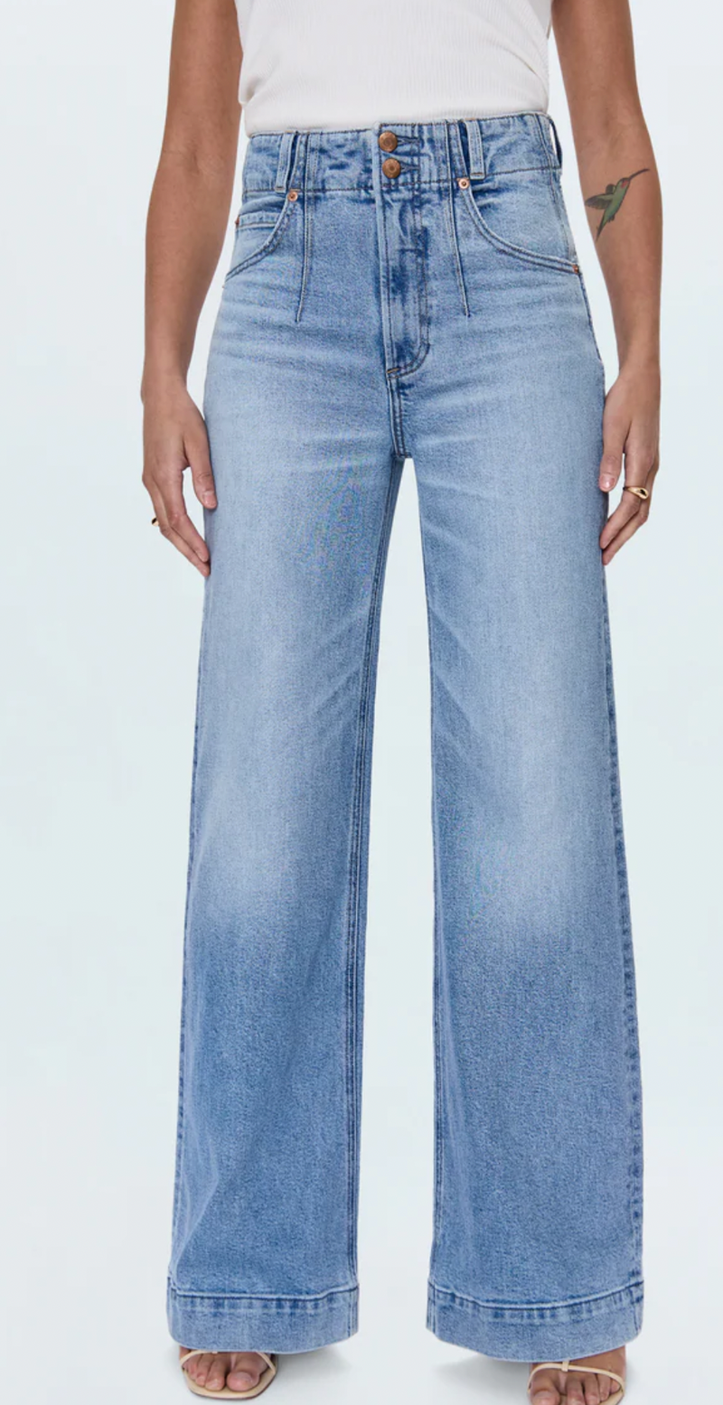 Lana Double Button High Rise Ultra Wide Leg