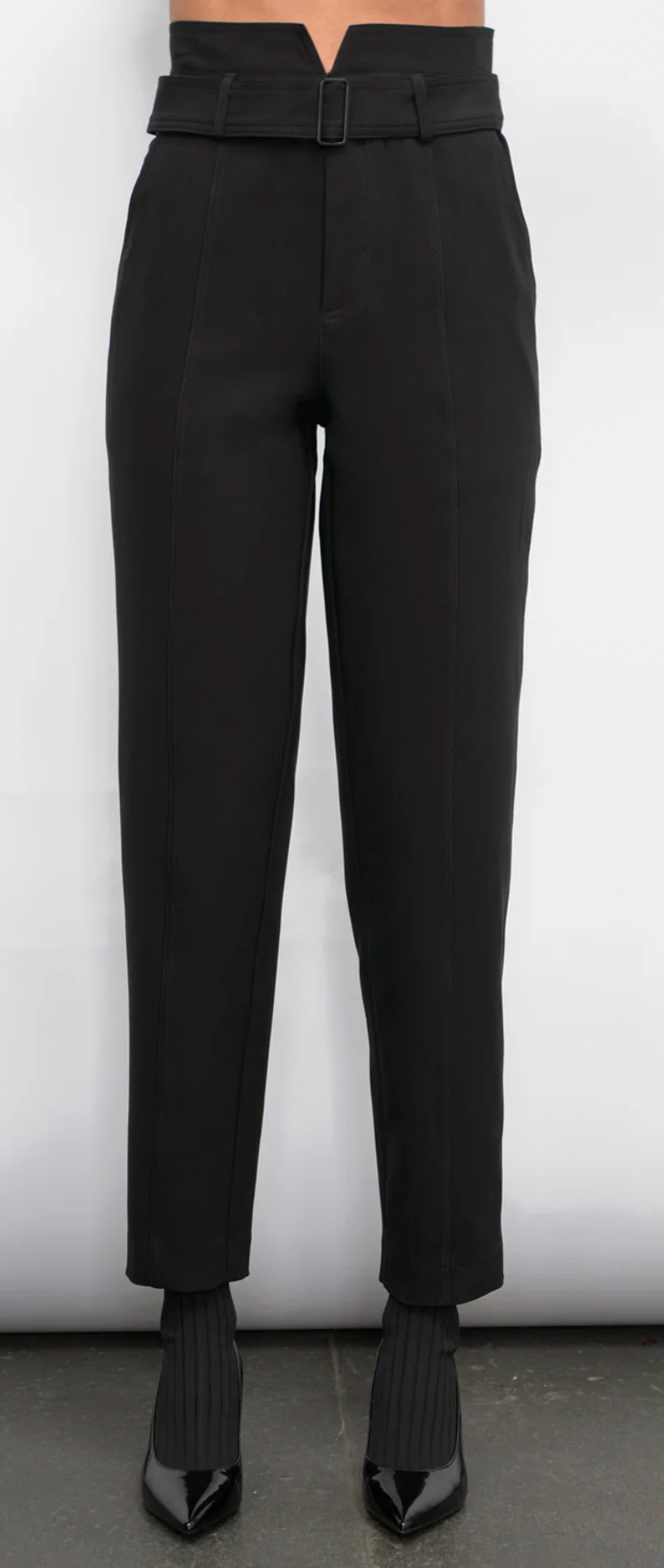 Abilene Belted Paperbag High Waist Pants