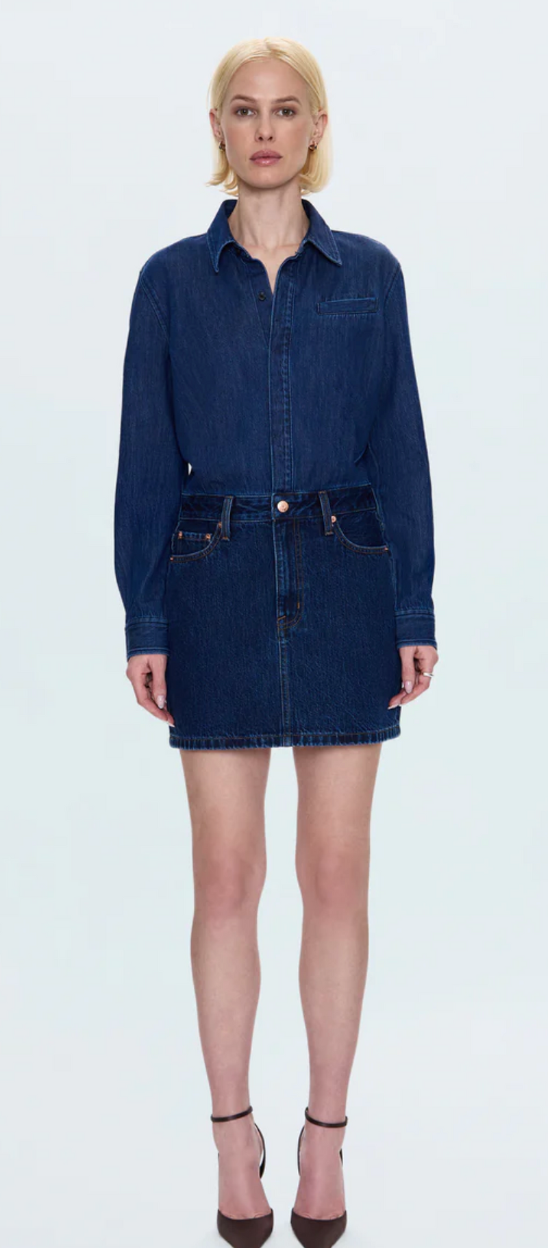 Pixie Mix Media Mini Dress