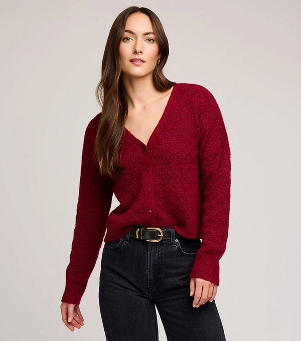 Lila Sweater in Heather Crimson