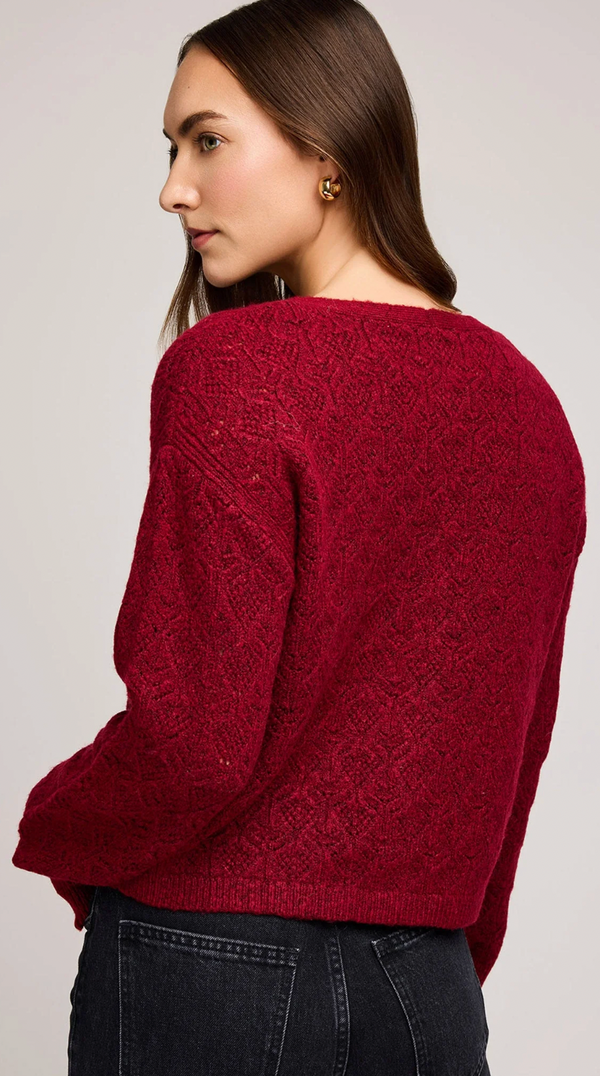 Lila Sweater in Heather Crimson