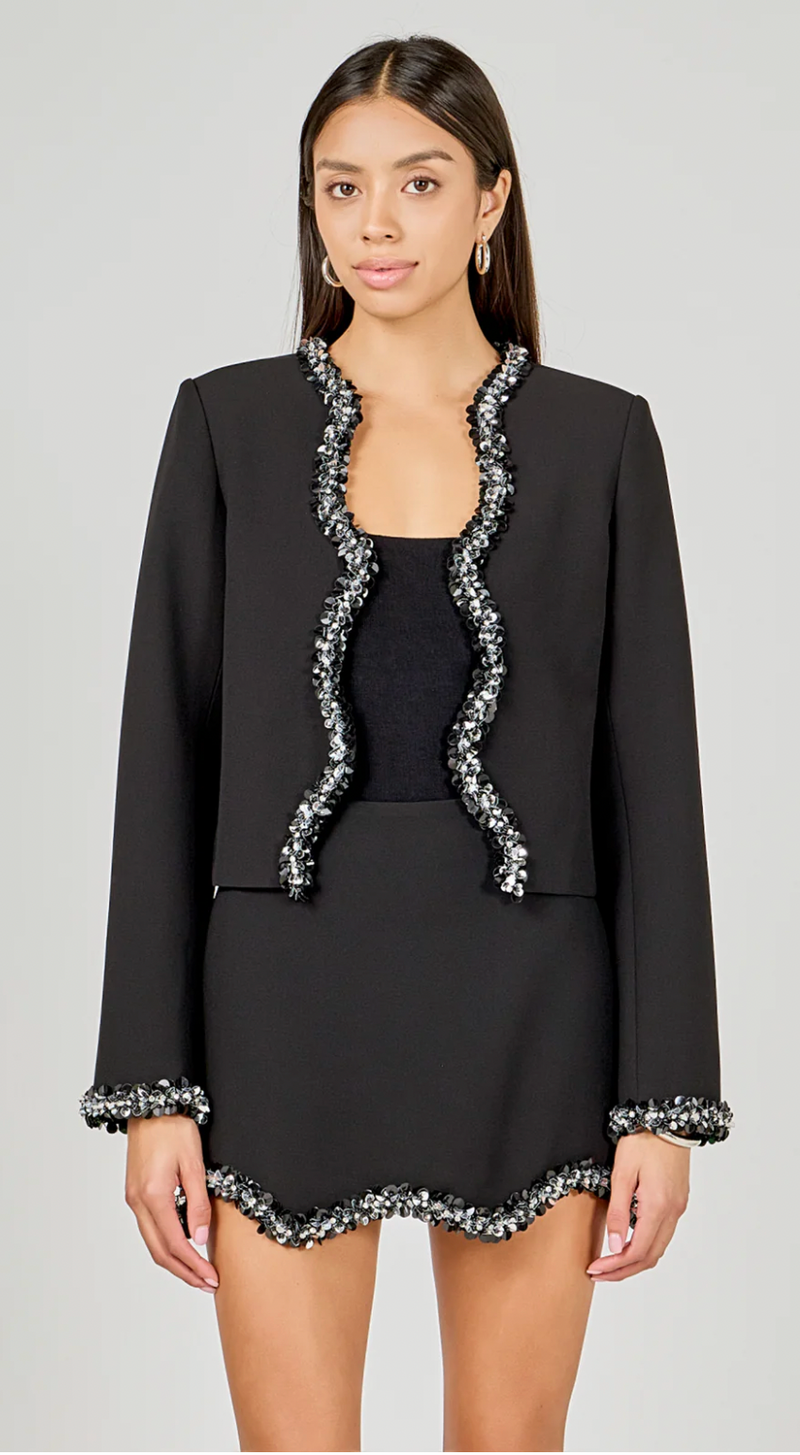 Jewel Scalloped Jacket