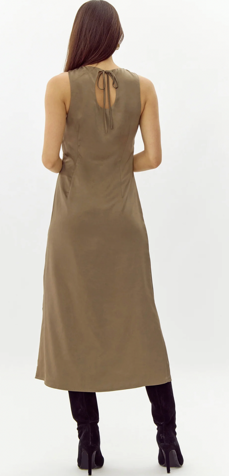 Trina Satin Midi Dress