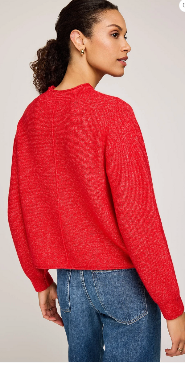 Wanda Pullover Sweater- Heather Red