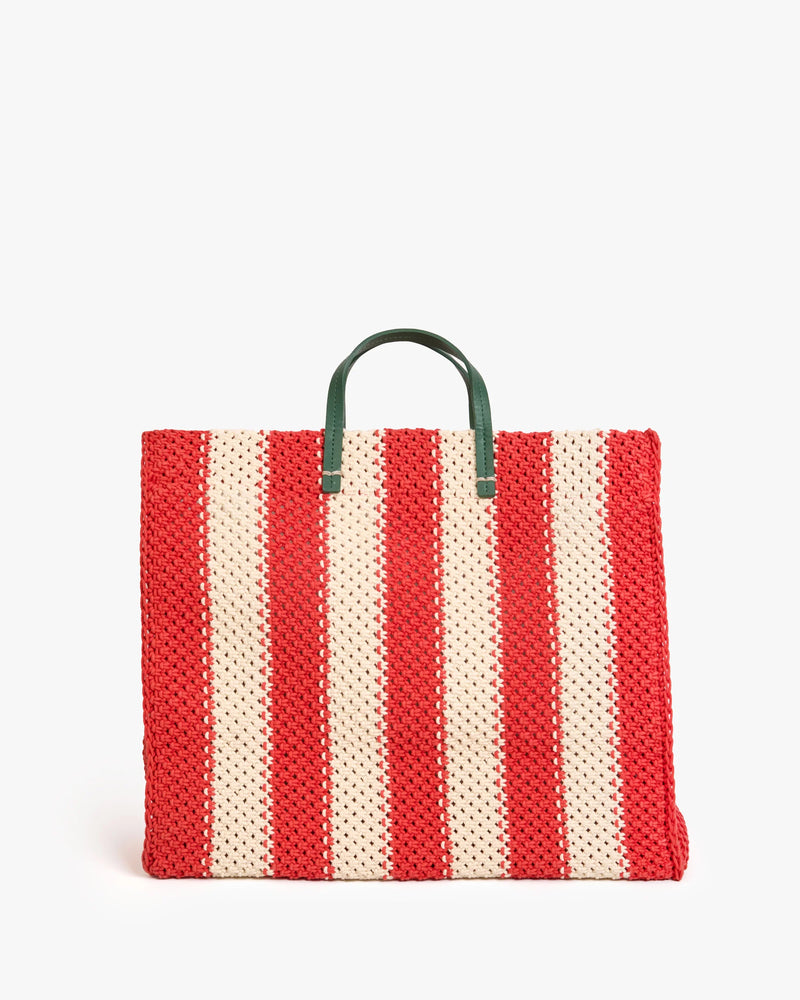 Crochet Stripe Tote Bag