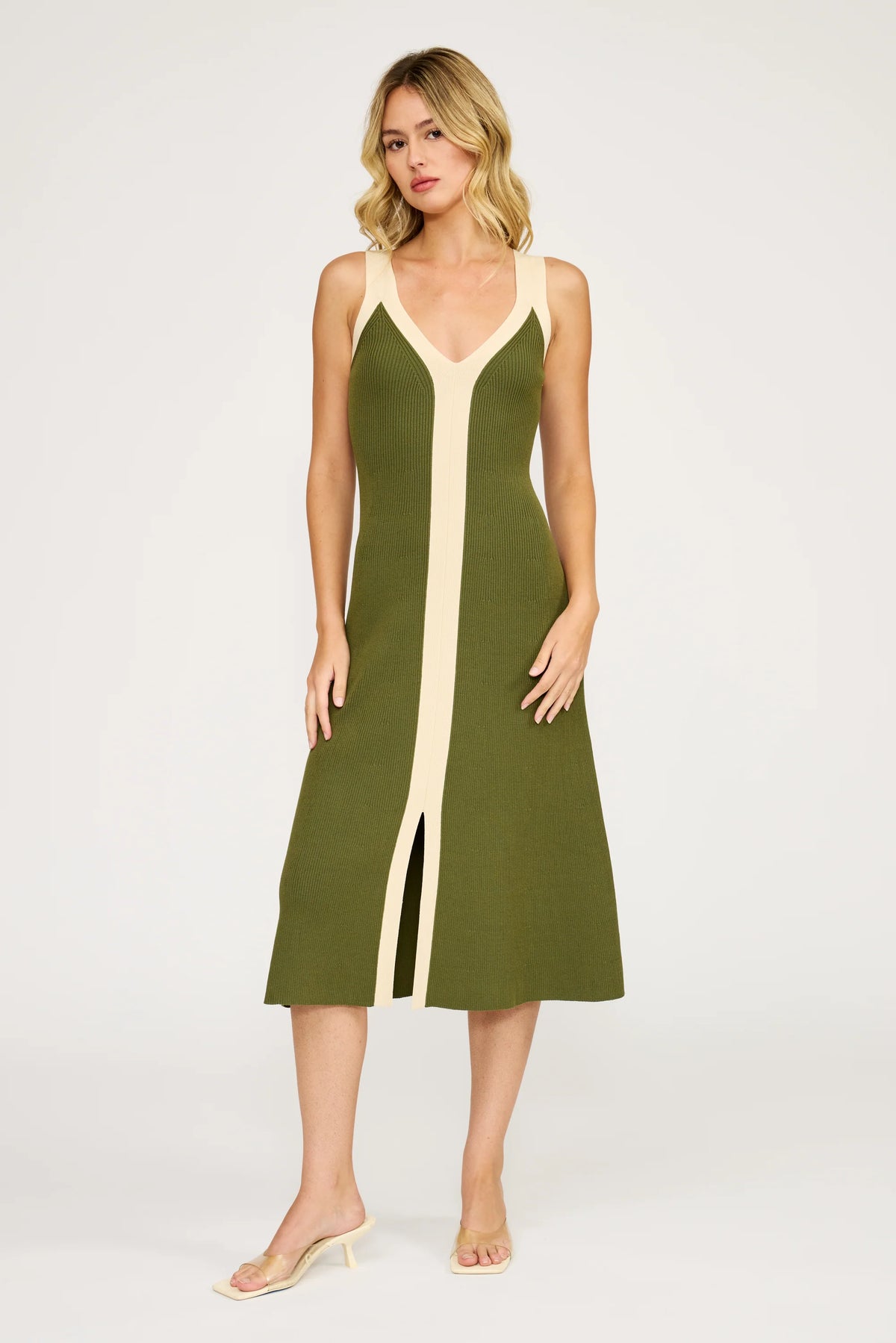 knee length dresses for ladies Annalise Cotton Lace Midi Dress – SIMKHAI main image 0